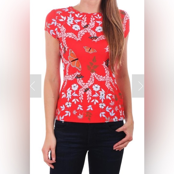 Ted Baker “Kyoto Gardens” Fitted Short Sleeve Top - Picture 2 of 6